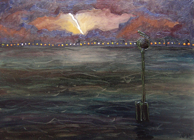 Венеция. Гроза в лагуне. х.м., 70х50 см., 2010 г.