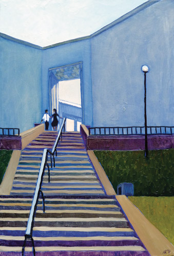 Vyborg. Arts school building.<br />oil on canvas,<br />60x90 cm., 2011.