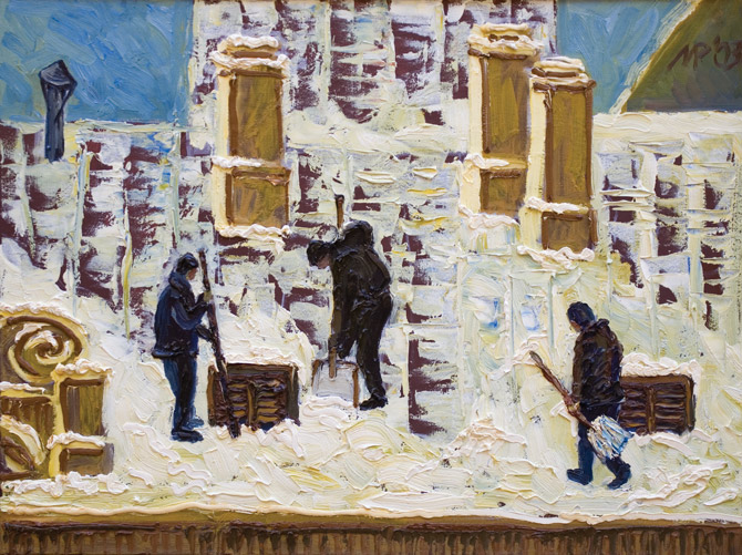 St. Petersburg .   Turgenev square.  Oil on canvas, 80х60 cm., 1998.