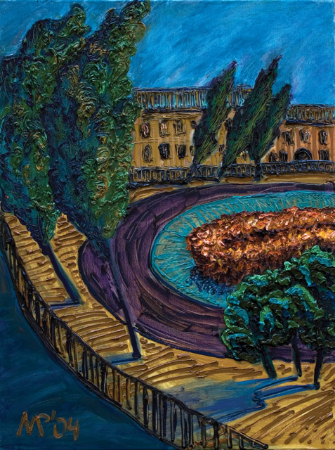 St. Petersburg .   Turgenev square.  Oil on canvas, 80х60 cm., 1998.