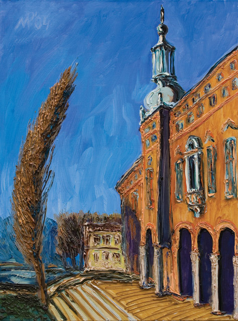 St. Petersburg .   Turgenev square.  Oil on canvas, 80х60 cm., 1998.