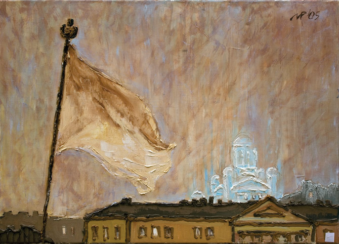 St. Petersburg .   Turgenev square.  Oil on canvas, 80х60 cm., 1998.