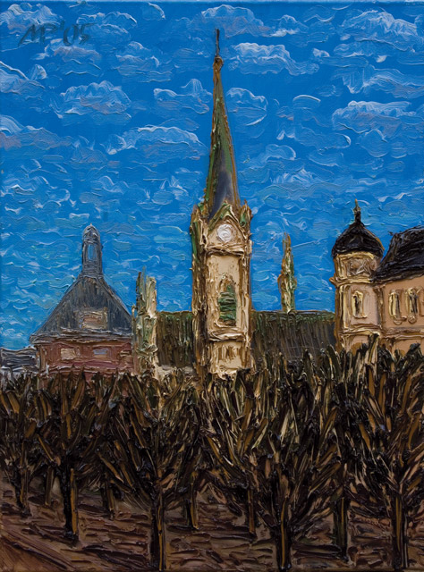 St. Petersburg .   Turgenev square.  Oil on canvas, 80х60 cm., 1998.