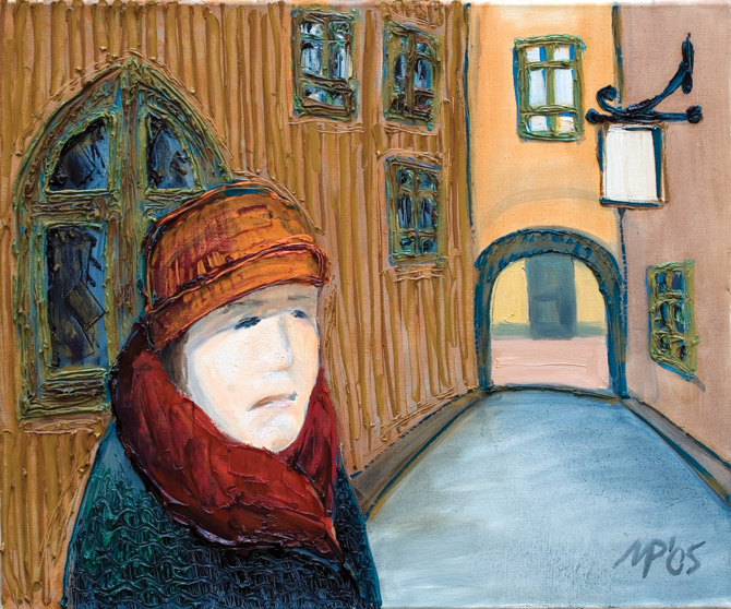 St. Petersburg .   Turgenev square.  Oil on canvas, 80х60 cm., 1998.